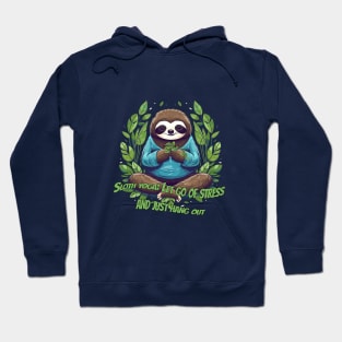 Adorable Sloth Yoga T-Shirt Design for Relaxation and Fitness Hoodie